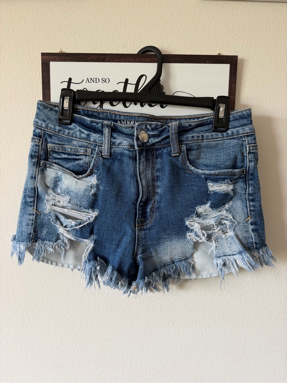 American Eagle Blue Denim Shorts -